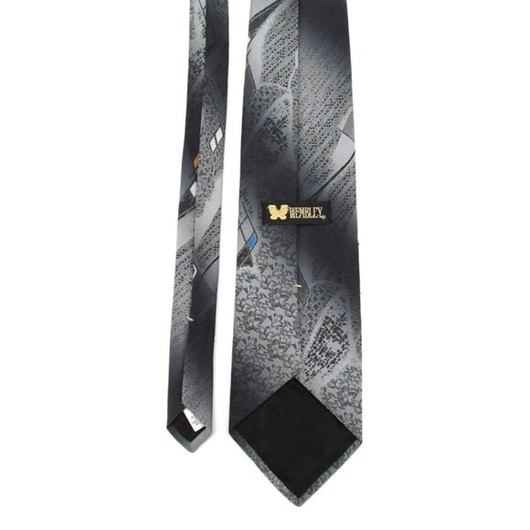 Vintage 70s Wembley Men's Wide Necktie Artistic Abstract USA Made 57x3.75" - Picture 4 of 12